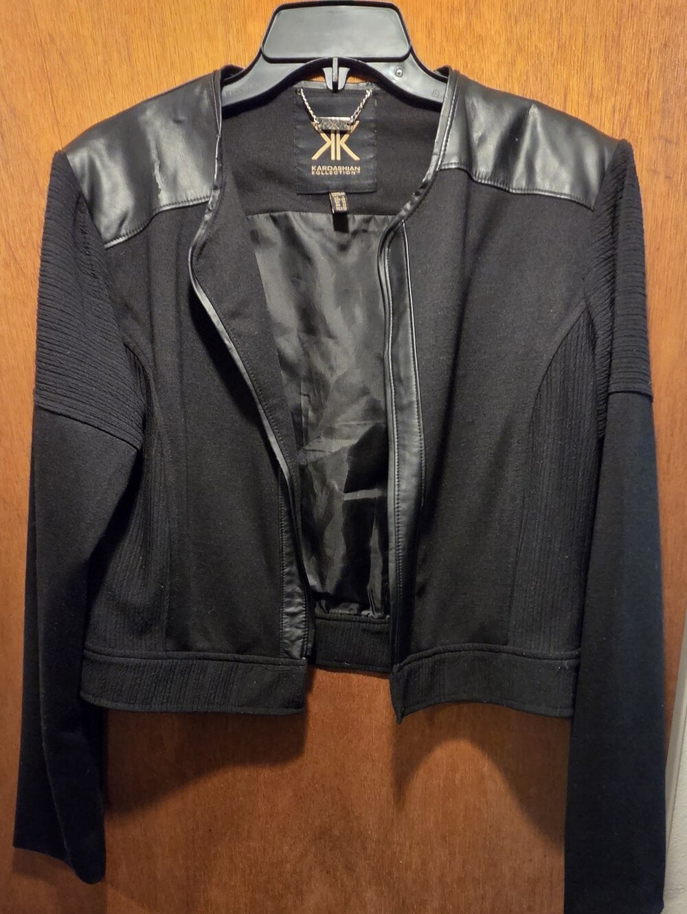 Kardashian Kollection Black Cropped Blazer Jacket - Picture 2 of 8